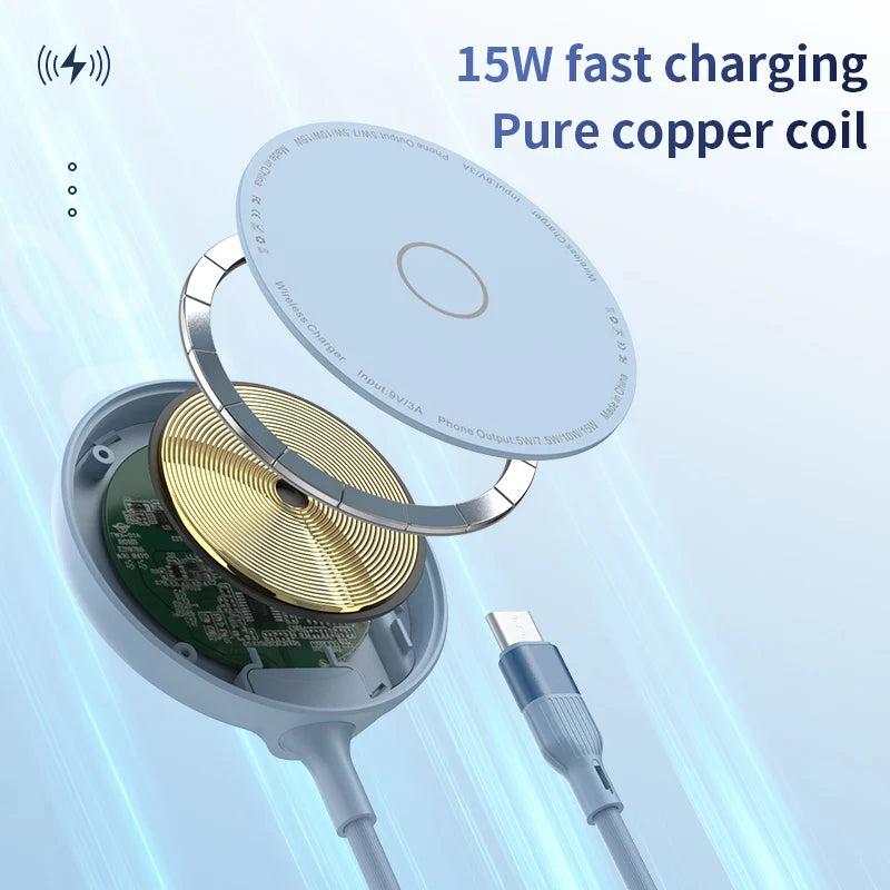 Magnetic Wireless Charging For iPhone 13 12 Pro Max Mini 15W Fast Charger For iPhone 11 XS Wireless Charger For Huawei Xiaomi